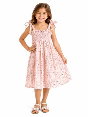 Colorful Childhood Girls Smocked Floral Sundress | Size 6 (130)